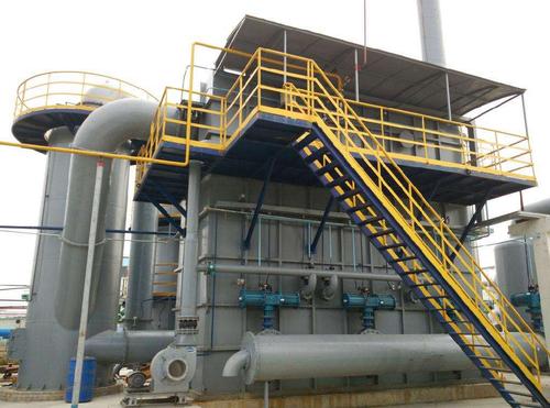 废气管道、换热器、分离罐以及氨吸收塔依次连接；氨吸收塔包括塔体和喷淋机构